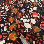 DR2 Cropped Pants Wide Leg Women’s Small Multi Colored Elastic and Tie Waist Black Photo 8