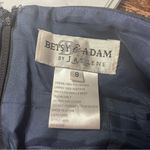 Betsy and Adam Vintage 90s Y2K Betsy Adam Prom Dress Gown Goth Fairy Beaded‎ Split Mesh Blue 8 Photo 7