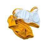 Mustard Yellow womens size medium one shoulder strap high waisted cheeky bikini​ Photo 5