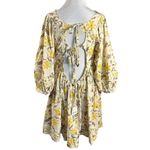 Free People Western Bohemian Dainty Lola Dress Banana Ivory Medium NWT Photo 6