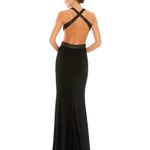 Mac Duggal  black open back gown with sequins size 8 Photo 1