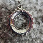 Dangle Drop Pierced Earrings Faux Pearl Rhinestone Circles Hook Ear Wires Photo 3