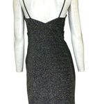Love Riche  Metallic Draped Mini Dress Silver Black Size Small NWT Photo 1