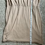 EXPRESS Tan Nude Mini Dress Shoulder Pads Comfy Casual Summer Formal XL Neutral Photo 5