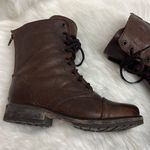 Steve Madden Brown Leather Fame Military Style Boots Fisherman Core B19B Photo 4