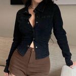 Black Denim Button Down Shirt Photo 0