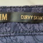 Kim Kardashian Purple/Navy Textured Curvy Skinny Jeans Photo 5