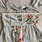 Lulus NWOT  Verona Light Blue Floral Print Off-the-Shoulder Lace Dress Photo 6