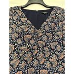 Madewell  Orchard Flutter-Sleeve Dress Floral Mix Navy Blue Pink Size 0‎ Boho Photo 1