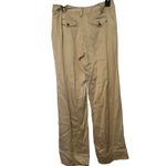 ANN TAYLOR PETITES 100% Silk Wide Leg Dress Pants Beige Size 2P Lined Tan Photo 2