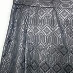 Tory Burch  Siri Jacquard Pencil Skirt Side Zip Front Pleats Black Metallic 6 Photo 7