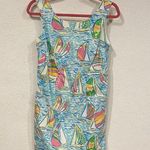 Lilly Pulitzer Delia Shift You Gotta Regatta Dress Womens 4 Sailboat Sleeveless Photo 1
