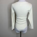 For Days Ribbed Scoop Neck Ribbed Bodysuit Sz Large Long Sleeve Photo 1