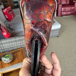 Donald J. Pliner gorgeous crossbody / clutch purse. Rare. Flawless. (W dust bag) Red Photo 11