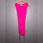 Good American  Ruched Mini Dress Bodycon Barbie Pink (Size 2) Photo 2