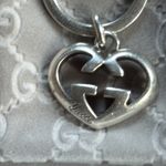 Gucci  Silver Interlocking Heart Keyring Photo 2