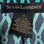 Susan Lawrence M Teal Women’s Sleeveless V Neckline Faux Wrap Geometric Maxi Stretchy Formal Dress Photo 4