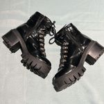 Jeffrey Campbell Czech Faux Patent Leather Combat Boots Size 6 B51 Photo 5