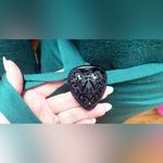 Gucci Authentic Rare Hysteria Black Heart & Teal Wool Adjustable Belt Photo 7