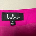 Lulus Women Size Small Fuchsia High‎ Waisted Button Front Mini Skirt Pockets Pink Photo 5