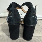 Nanette Lepore  Martina Embroidered Black Suede Leather Block Mary Jane heels 7.5 Photo 4