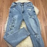 Buckle Blue B Light Wash Distressed High Waist Skinny Jeans L Photo 1