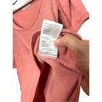 Free People Rose Pink Ribbed Scoop Neck Puffed Short Sleeve Top L Photo 4