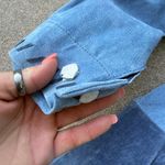 Quacker Factory Y2K  Blue Suede Fall Sunflowers Genuine Leather Jacket 3X NWT Photo 4