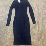 Marine layer  Lexi Rib Turtleneck Midi Dress in Navy Lurex Stripe Woman’s… Photo 6