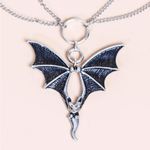 Bat Halloween Layered Chain Necklace New Photo 3