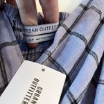 Urban Outfitters Dress Womens Small Linen Mini Bleted Amanda Lavender Faux Wrap Photo 9