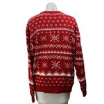 Rudolph Women's Red Reindeer Fair Isle Christmas Long Sleeve Sweater Top Size XL Photo 2