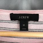 J.Crew 100% Merino Wool Pink Striped Sweater Women’s Medium Pullover Lightweight Photo 4
