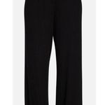 Michael Lauren Womens Ribbed Knit Elastic Waistband Wide Leg Pants Black Size Sm Photo 1