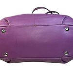 Coach Leather Soho North South Tote Shoulder Bag. Berry Purple Color Photo 5