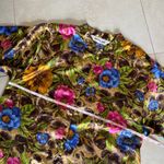 Winlar Brown Yellow / Gold Floral Kaftan Maxi Dress Size M Size M Photo 14