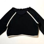 Icon Swim Black/White Swim Cropped Top Sz L Photo 5