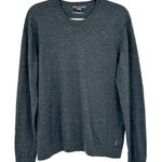 Armani Exchange A/X Armani Exchange Womens 100% Merino Wool Pullover Knit Sweater Size L Gray Photo 0