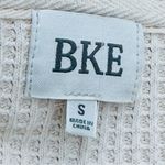 BKE  women's waffle knit quarter zip hoodie in cream  Small Photo 7