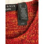 CRAZY HORSE Vintage Y2K Collection Rust Knit Sweater Floral Embroidered Small Photo 11