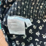 Reformation  Ellora Floral Tie Strap Cropped Tank Black Smocked Womens Size 2 Photo 5