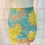 Nasty Gal x For Love & Lemons Wild Flower Embroidered Skirt ($188) size XS Blue Photo 1