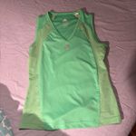  Women's Neon Green Sleeveless Sporty Top with grey adidas logo size S Photo 7