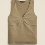 J.Crew  Stretch cotton-blend V-neck top Photo 0