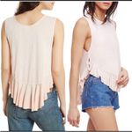 Free People We The Free by  Pink Sleeveless Ruffle Hem Top - XS Photo 9