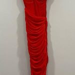 House Of CB  Valentina Scarlet Asymmetric Cutout Midi Dress XS Photo 0