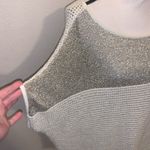 Cache metallic silver loose fit short sleeve sweater Photo 3