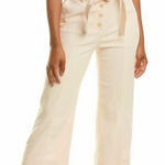 Donna Karan  Peach Belted Wide Leg Crop Pants, 8 Photo 0