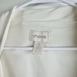 Chico’s Ivory Open Front Blazer Women’s Size 2/L Size L Photo 5