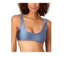Anne cole Scoop-Neck Blue Shiny Bikini Top NWT L Photo 7